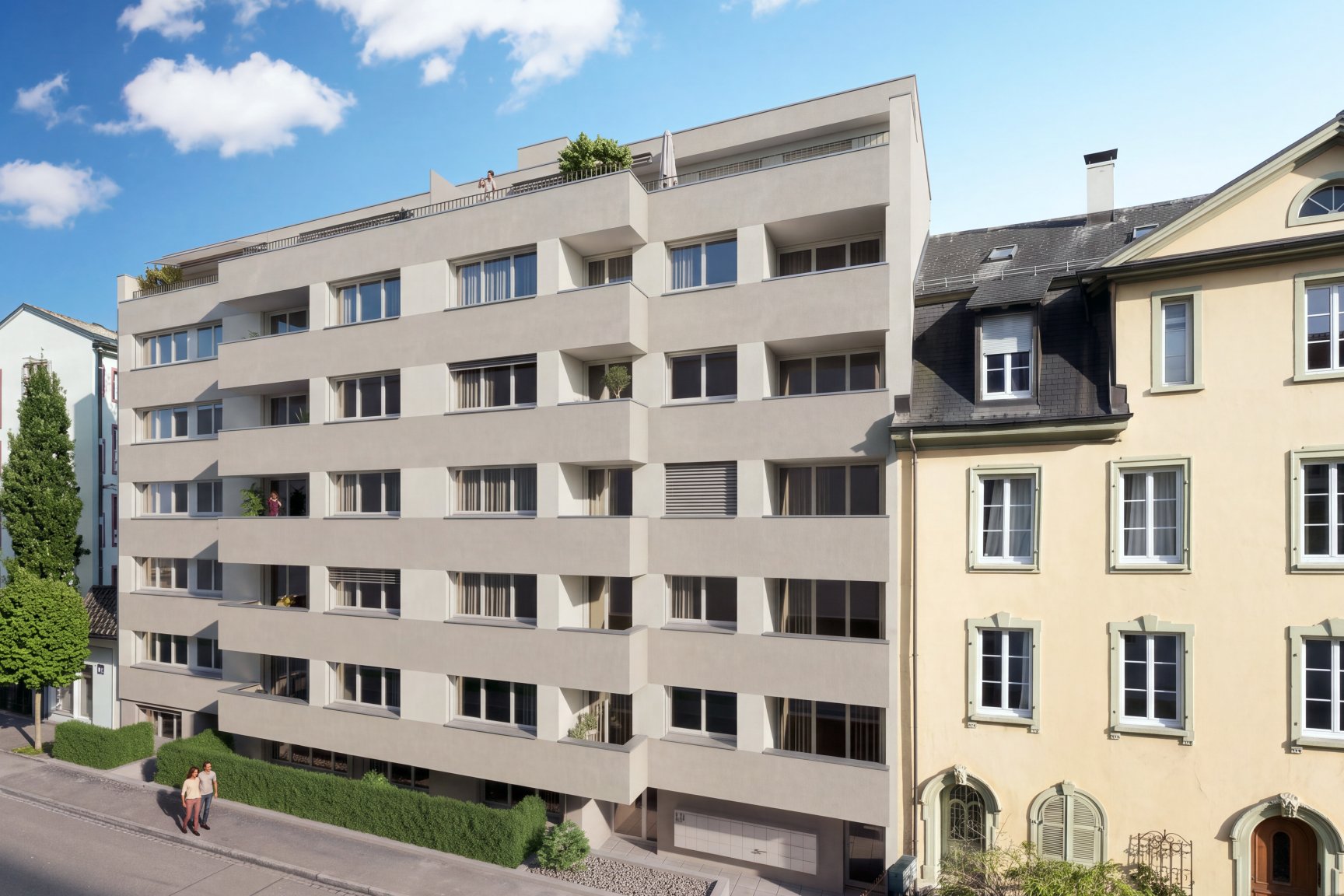 Visualisierung der Liegenschaft Laufenstrasse 7 in Basel